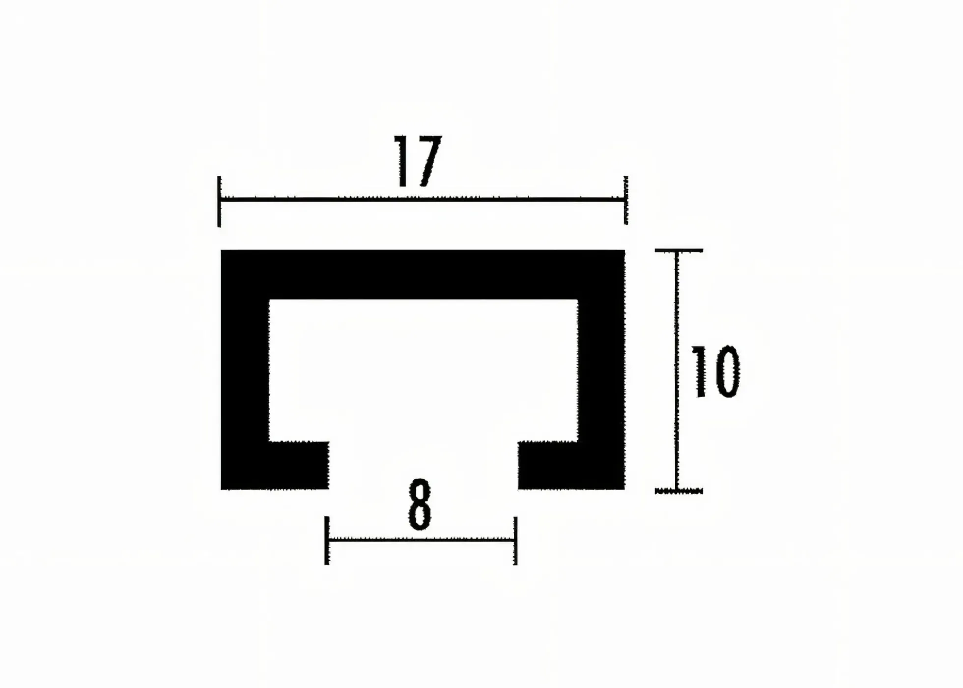 Aluminium-Profilschiene 1000 mm