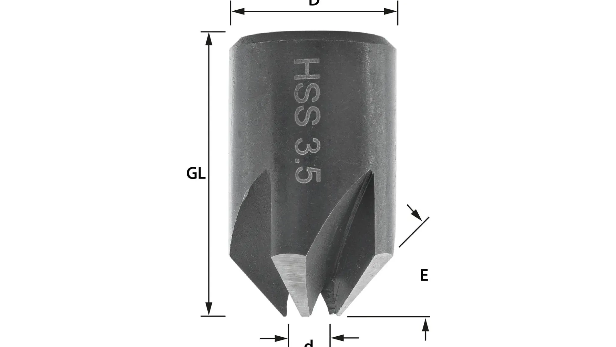 Aufsteckversenker HSS-G Ø 3,5 mm