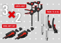 Bessey Aktions-Set MFT & FS-Einhandzwinge + Adapter