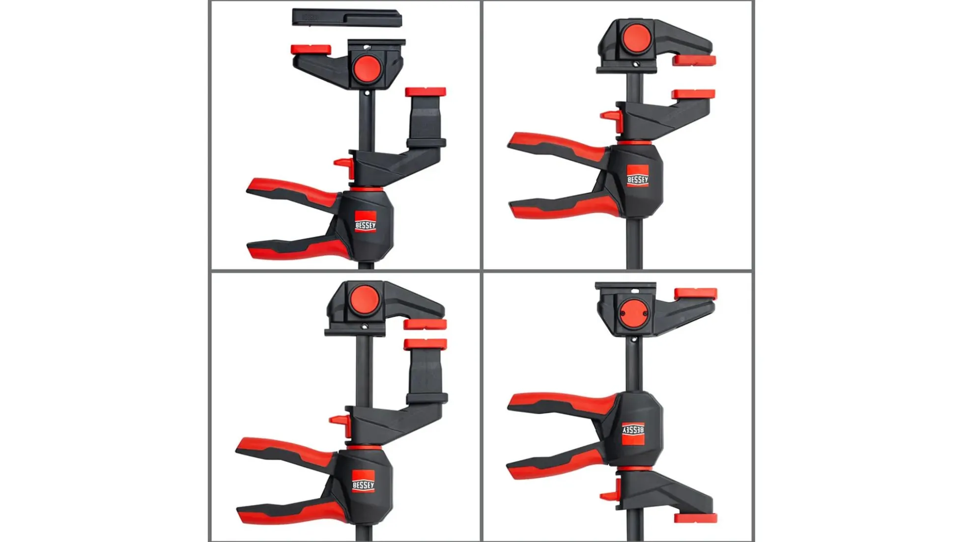 Bessey Einhand-Tischzwinge 360 /2er SET+Adapter