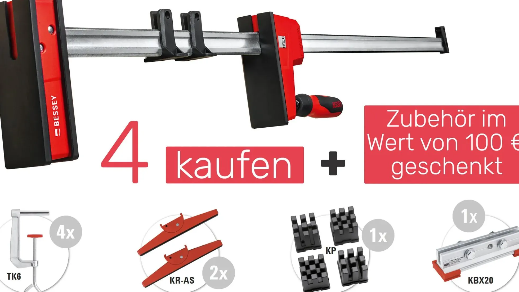Bessey Korpuszwingen Aktionsset KRE 1000/95