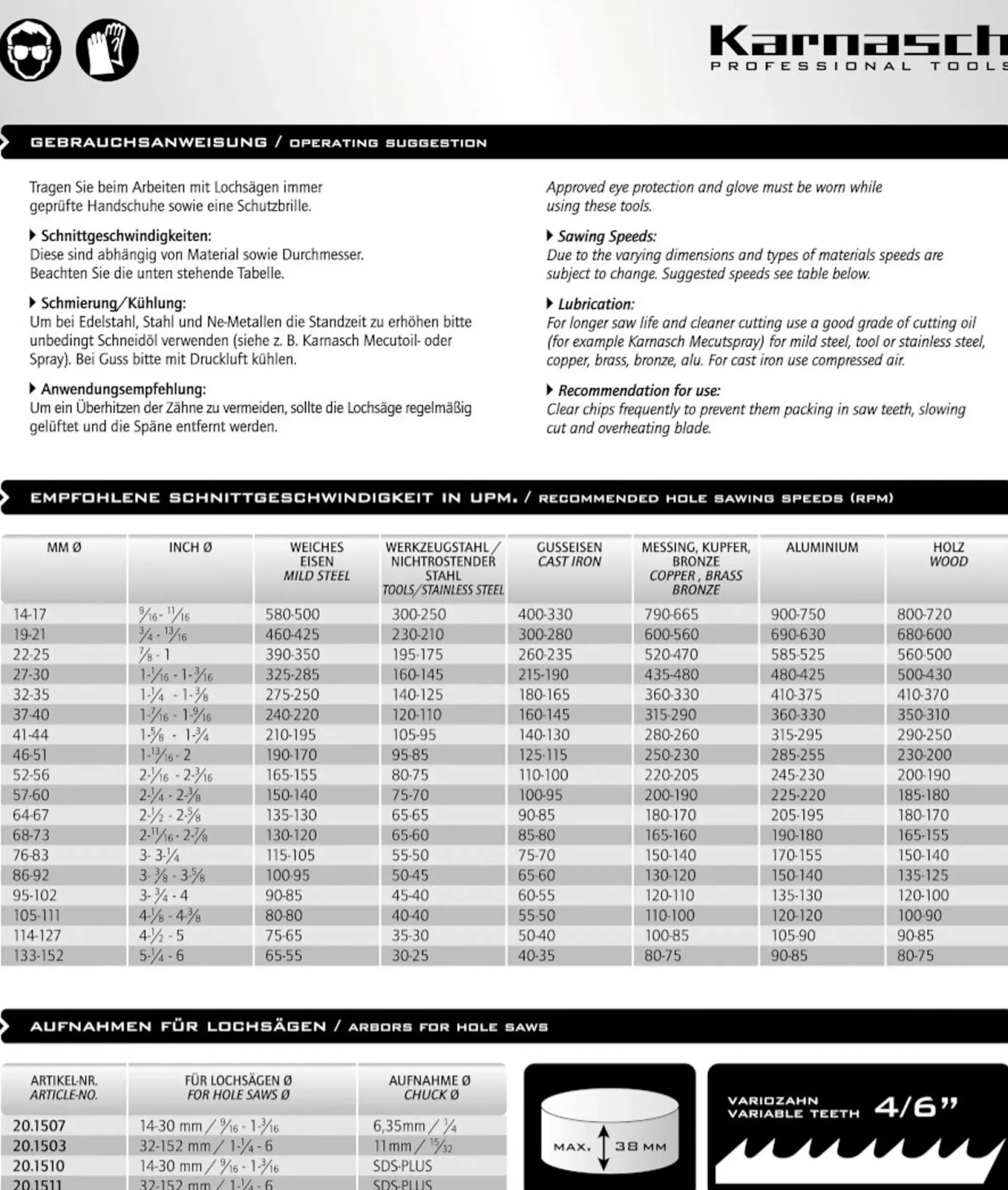 Bi-Metall-Lochsäge Ø 83 mm