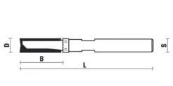 Bündigfräser HM mit Kugellager schaftseitig Ø 4,8 mm