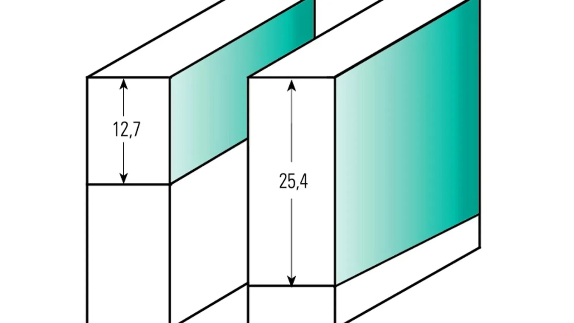 Bündigfräser mit Kugellager stirnseitig D 14 mm