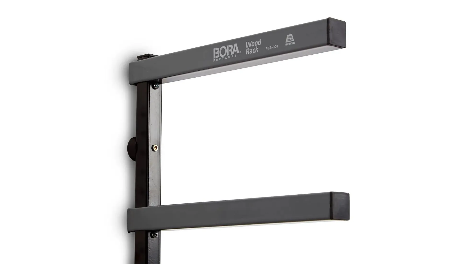 BORA Doppelset Kragarmregal mit 6 Etagen schwarz / grau