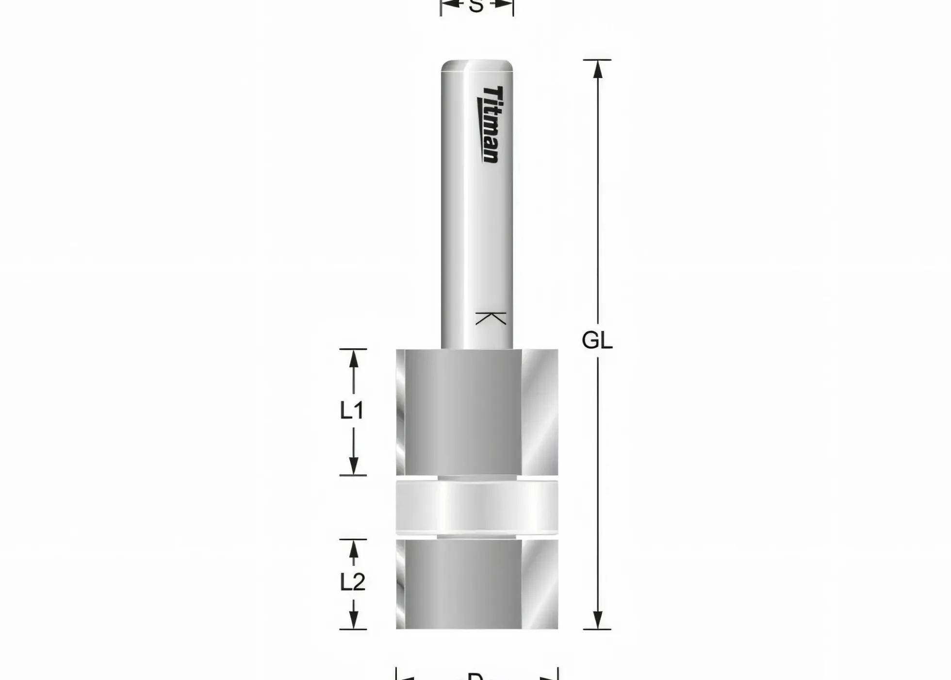 Doppel-Bündigfräser HW (HM) Z=2+2