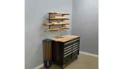 Doppelset Kragarmregal mit 6 Etagen grau / orange