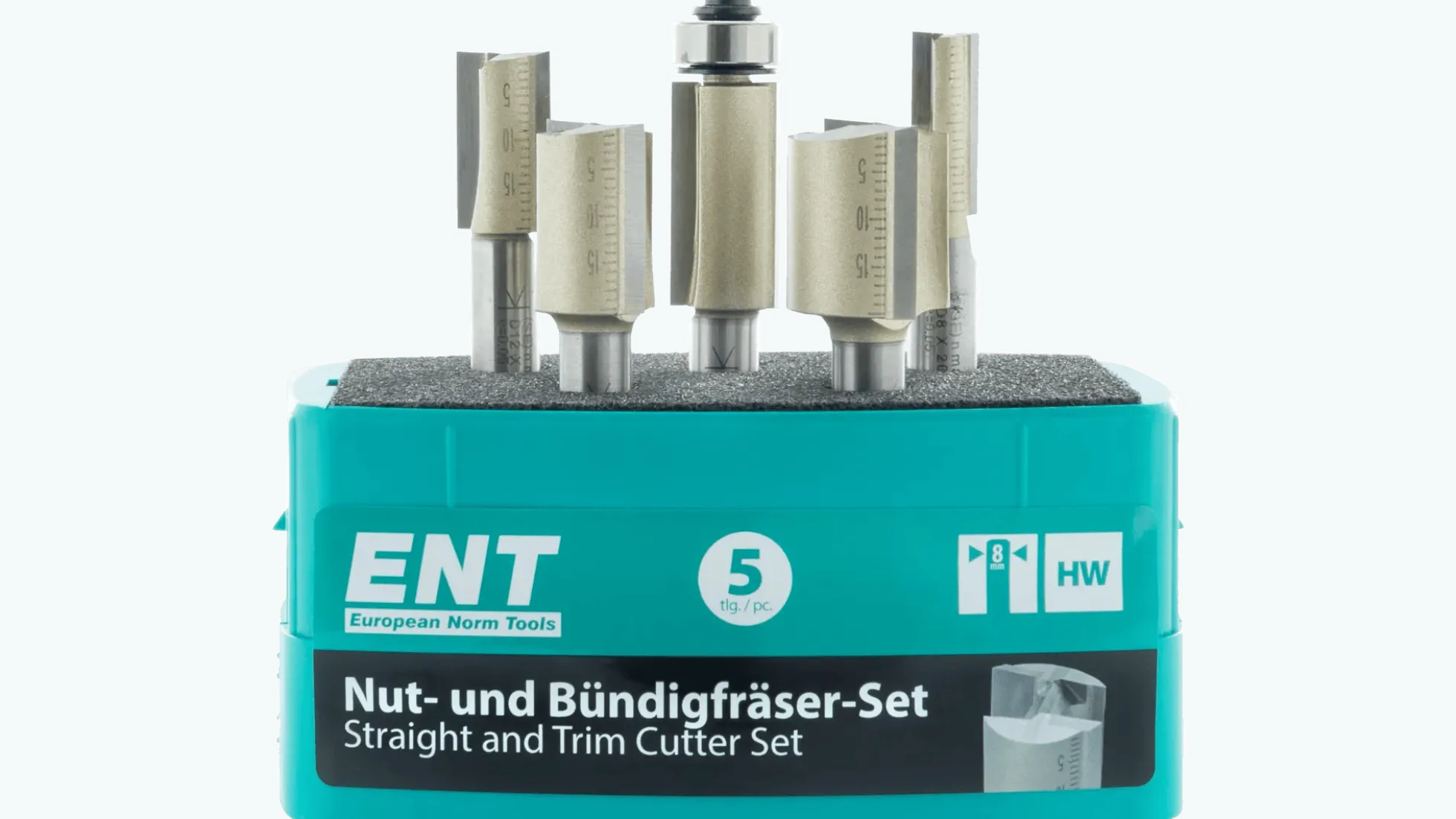 ENT Fräserset Nut- und Bündigfräser - 5-teilig