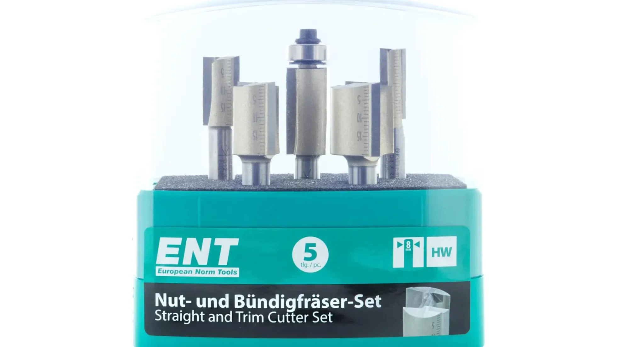 ENT Fräserset Nut- und Bündigfräser - 5-teilig