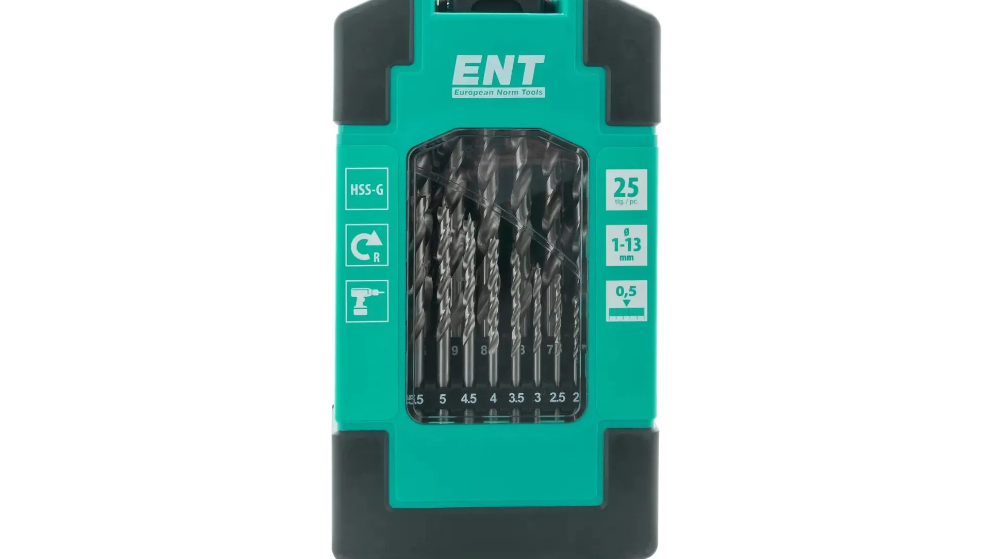 ENT Holzspiralbohrer HSS-G - 25 tlg.