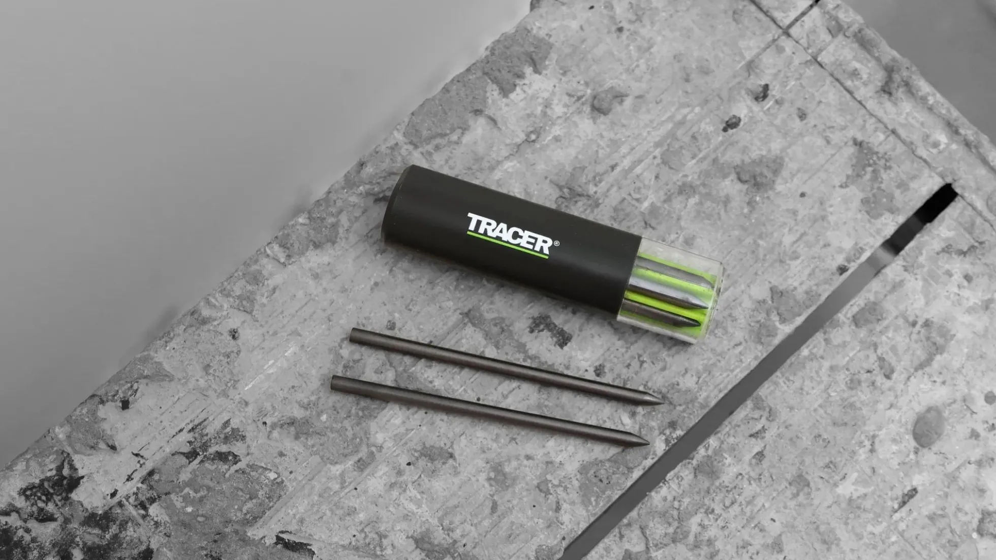 Ersatzminen im Holster für TRACER TOUGH-Bleistift, graphitschwarz