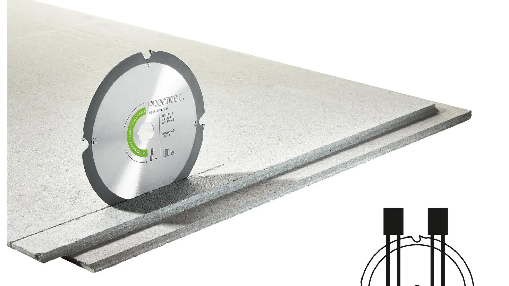 Festool Diamant-Sägeblatt DIA 160x1,8x20 F4 Abrasive Materials