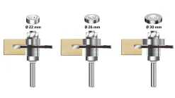 Flachdübelfräser-Set HW (HM) Z2 mit 3 Kugellager