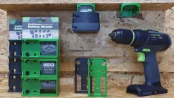 Grüne StealthMounts Akkuhalterungen für Festool 18V, 6 St.