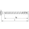 HECO-TOPIX-plus 4,5 x 30, Rückwandschraube, T-Drive, VVG, A3K, 500 Stück
