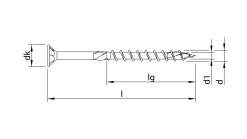 HECO-TOPIX-plus 5,0 x 80, Senkkopfschraube, T-25, TG, A3K, 200 Stück