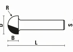 Hohlkehlfräser D 4,8 mm