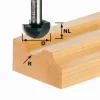 Hohlkehlfräser HW Schaft 8 mm HW S8 R6,35