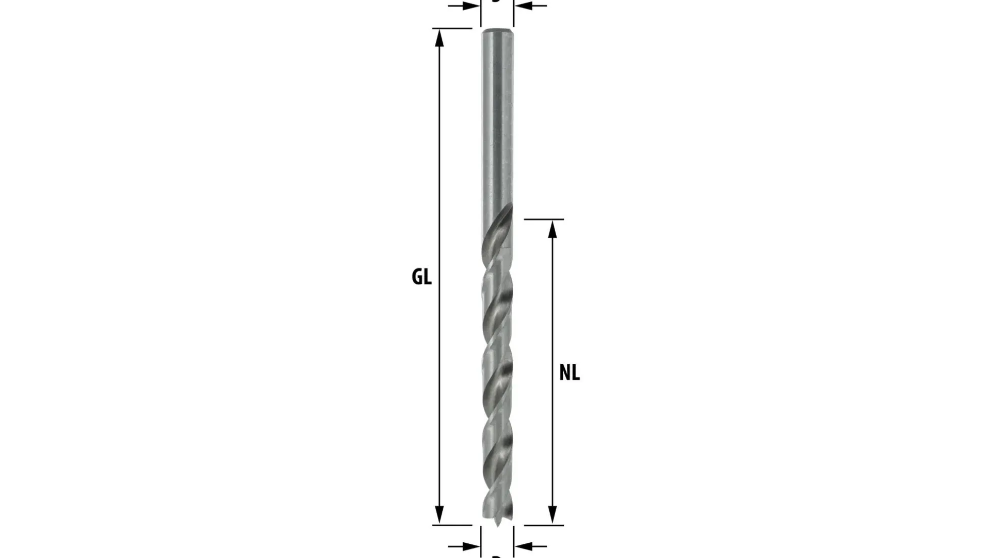 Holzspiralbohrer HSS-G Ø 3,0 mm - lang - 5 Stück