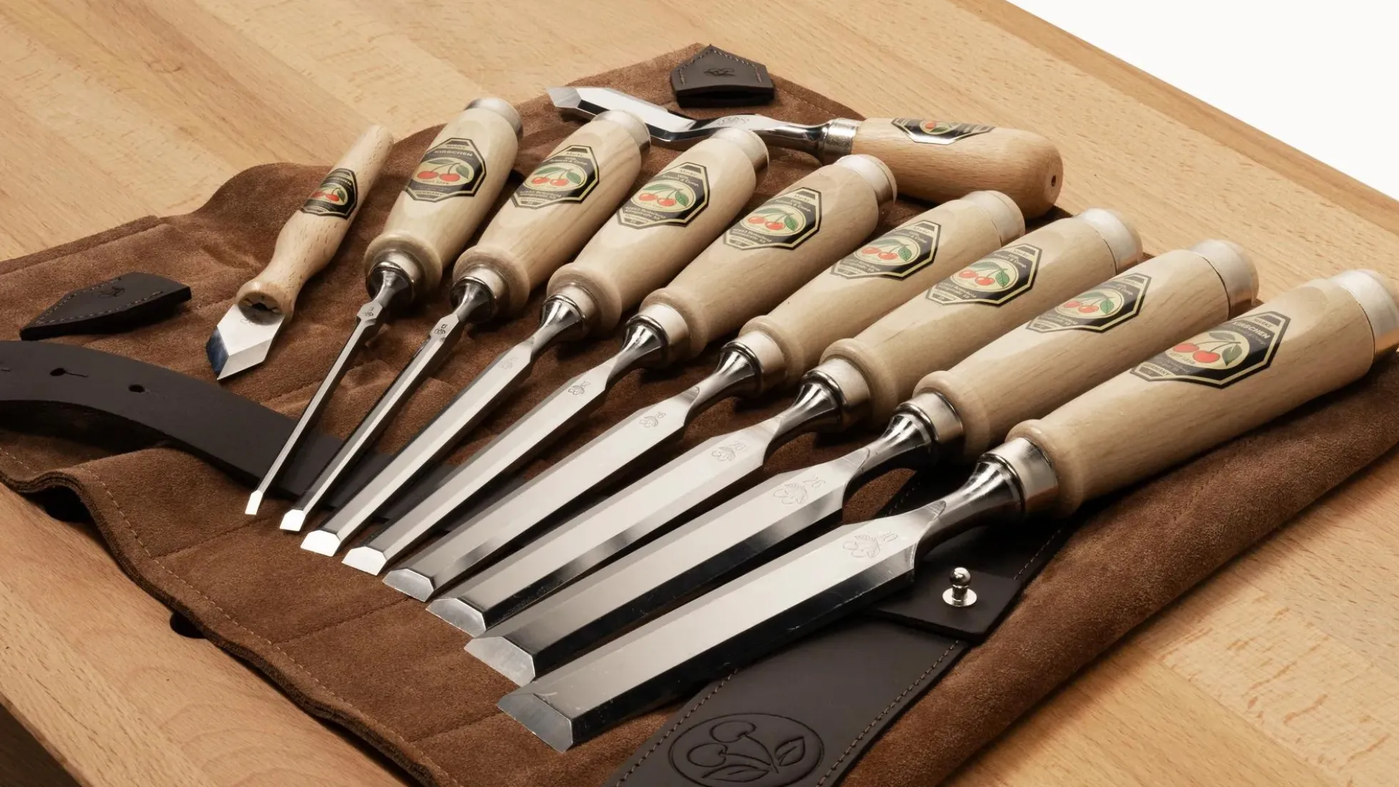 KIRSCHEN Handwerkzeug-Set "DELUXE" in Ledertasche