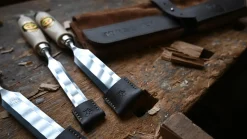 KIRSCHEN Stechbeitelsatz in Veloursledertasche, 4-teilig
