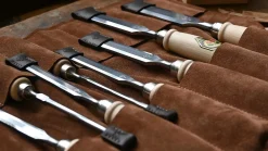 KIRSCHEN Stechbeitelsatz in Veloursledertasche, 8-teilig
