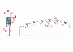 Kreissägeblatt HM 250 x 3.0/2.0 x 30 mm, Z=40