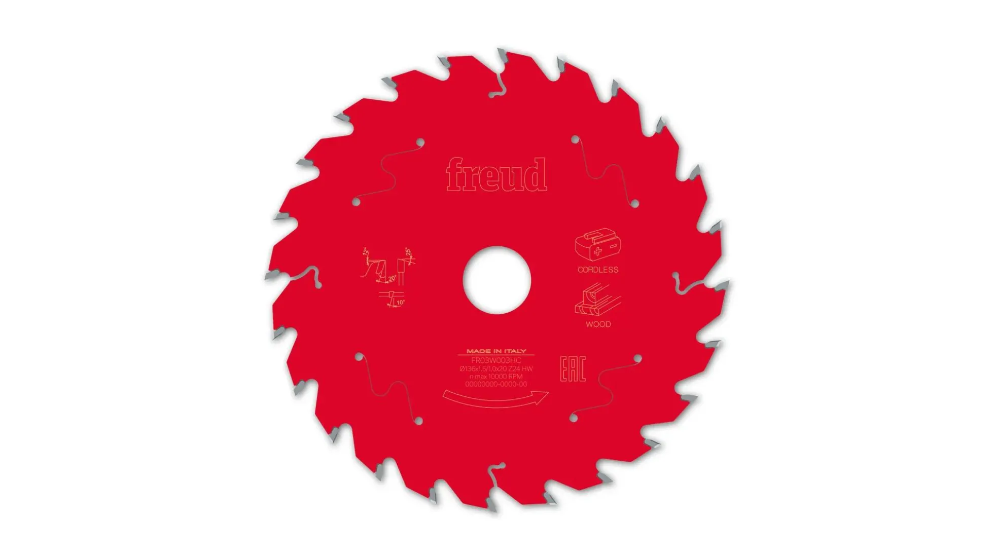 Kreissägeblatt HM 136 x 1.5/1.0 x 20 mm, Z=24