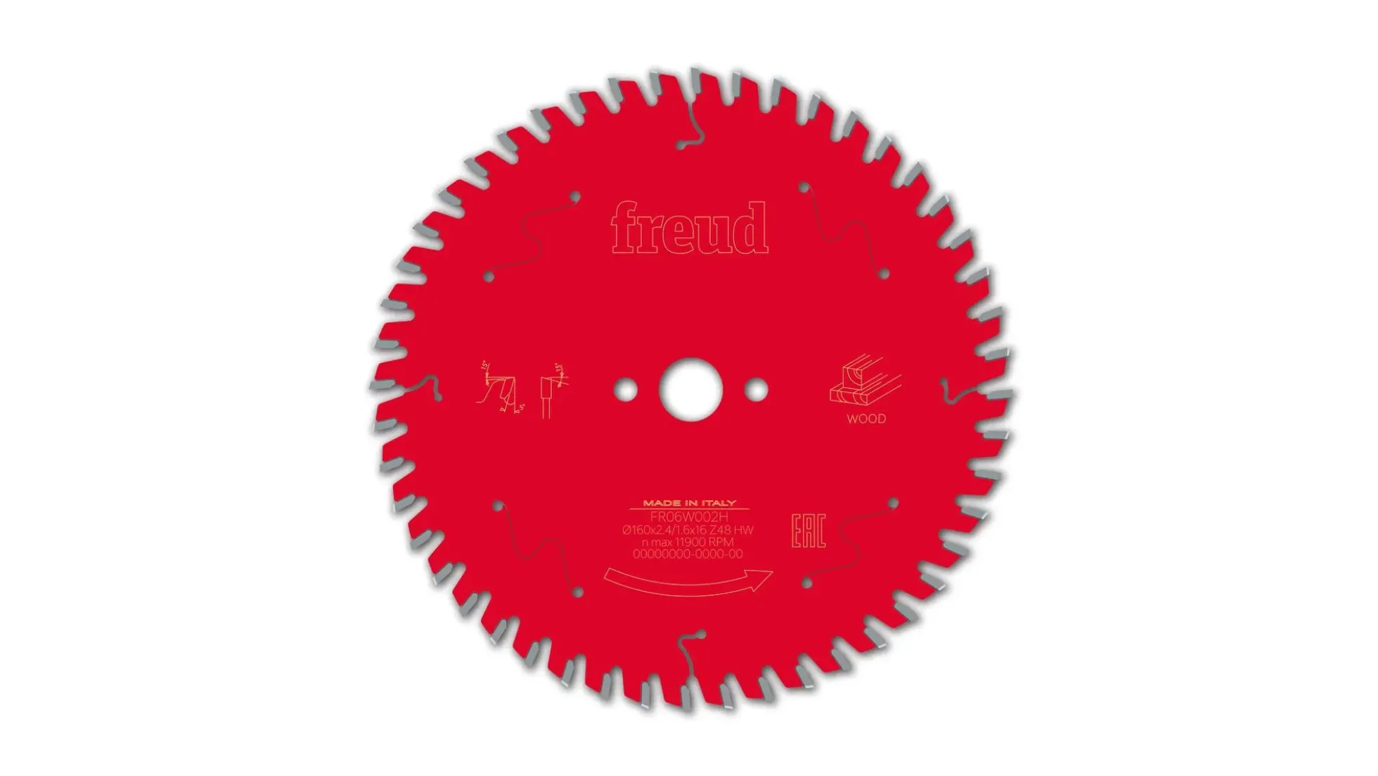 Kreissägeblatt HM 160 x 2.4/1.6 x 16 mm, Z=48