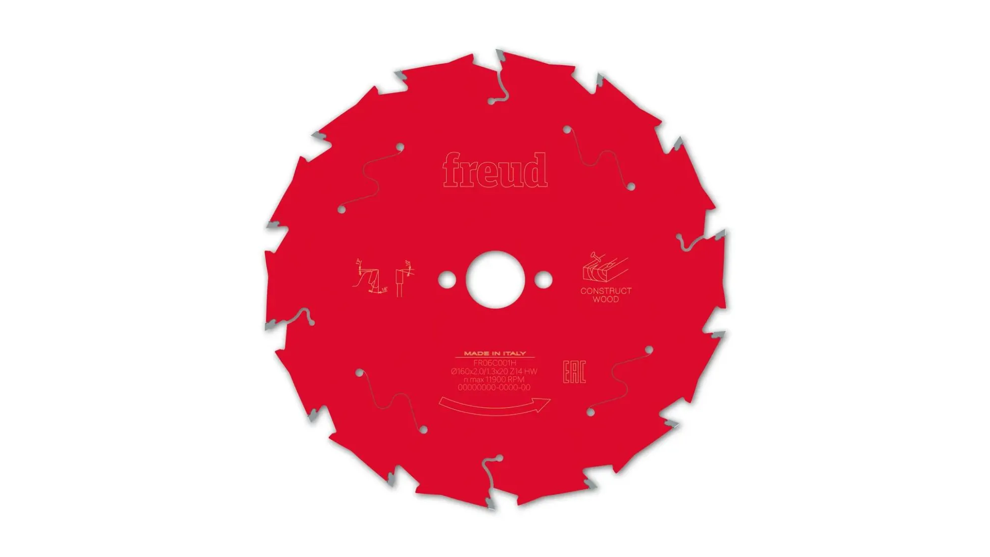 Kreissägeblatt HM 160 x 2.0/1.3 x 20 mm, Z=14