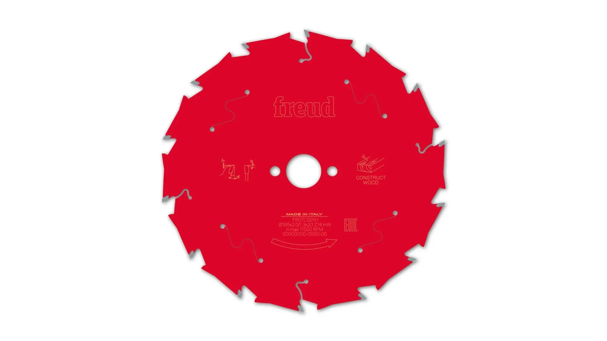 Kreissägeblatt HM 165 x 2.0/1.3 x 20 mm, Z=14