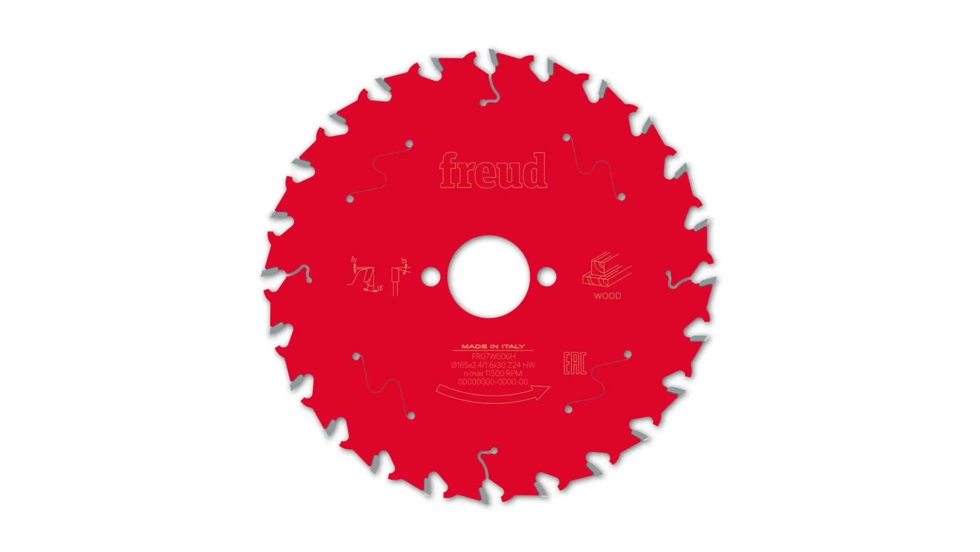 Kreissägeblatt HM 165 x 2.4/1.6 x 30 mm, Z=24