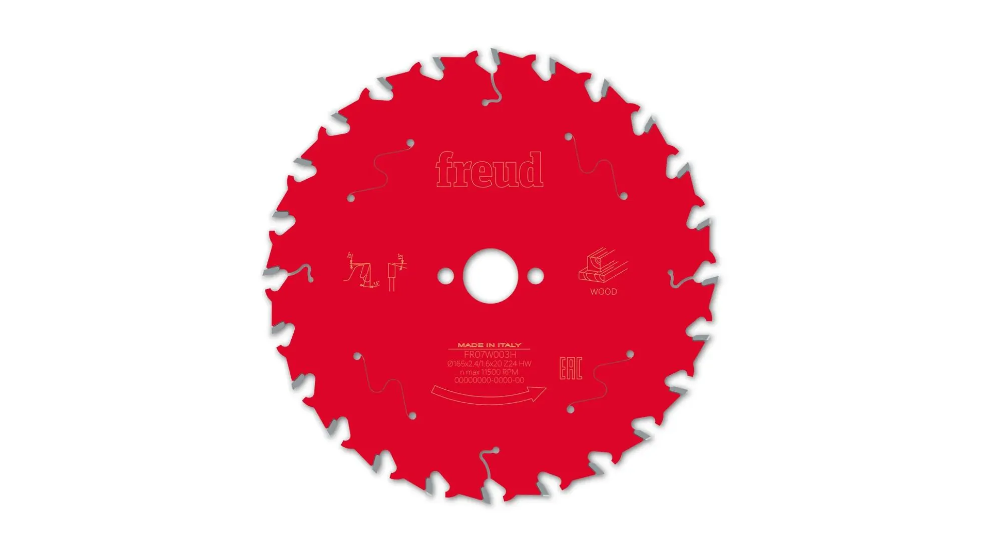 Kreissägeblatt HM 165 x 2.4/1.6 x 20 mm, Z=24