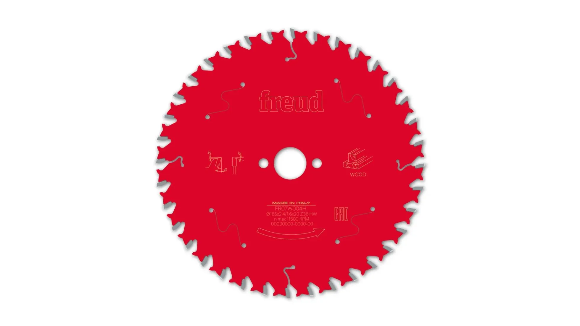 Kreissägeblatt HM 165 x 2.4/1.6 x 20 mm, Z=36