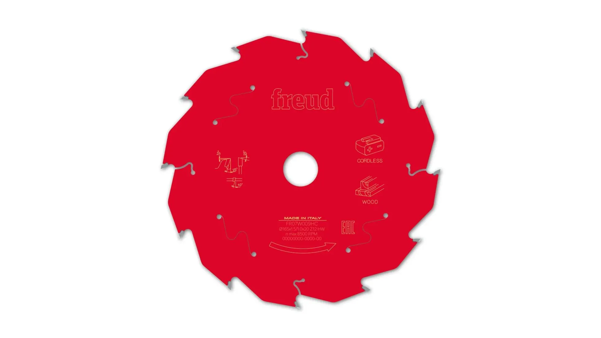 Kreissägeblatt HM 165 x 1.5/1.0 x 20 mm, Z=12