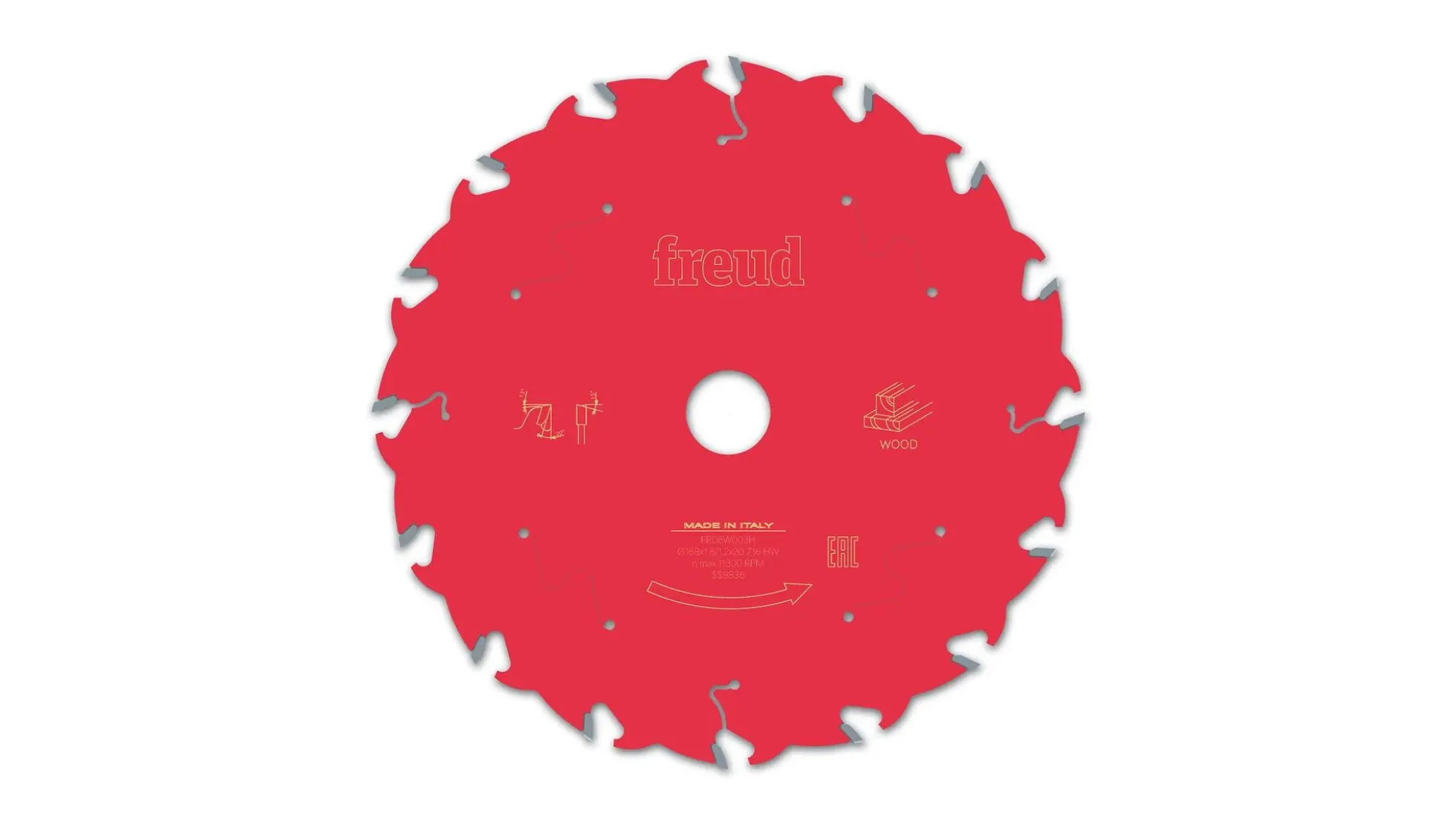 Kreissägeblatt HM 168 x 1.8/1.2 x 20 mm, Z=16