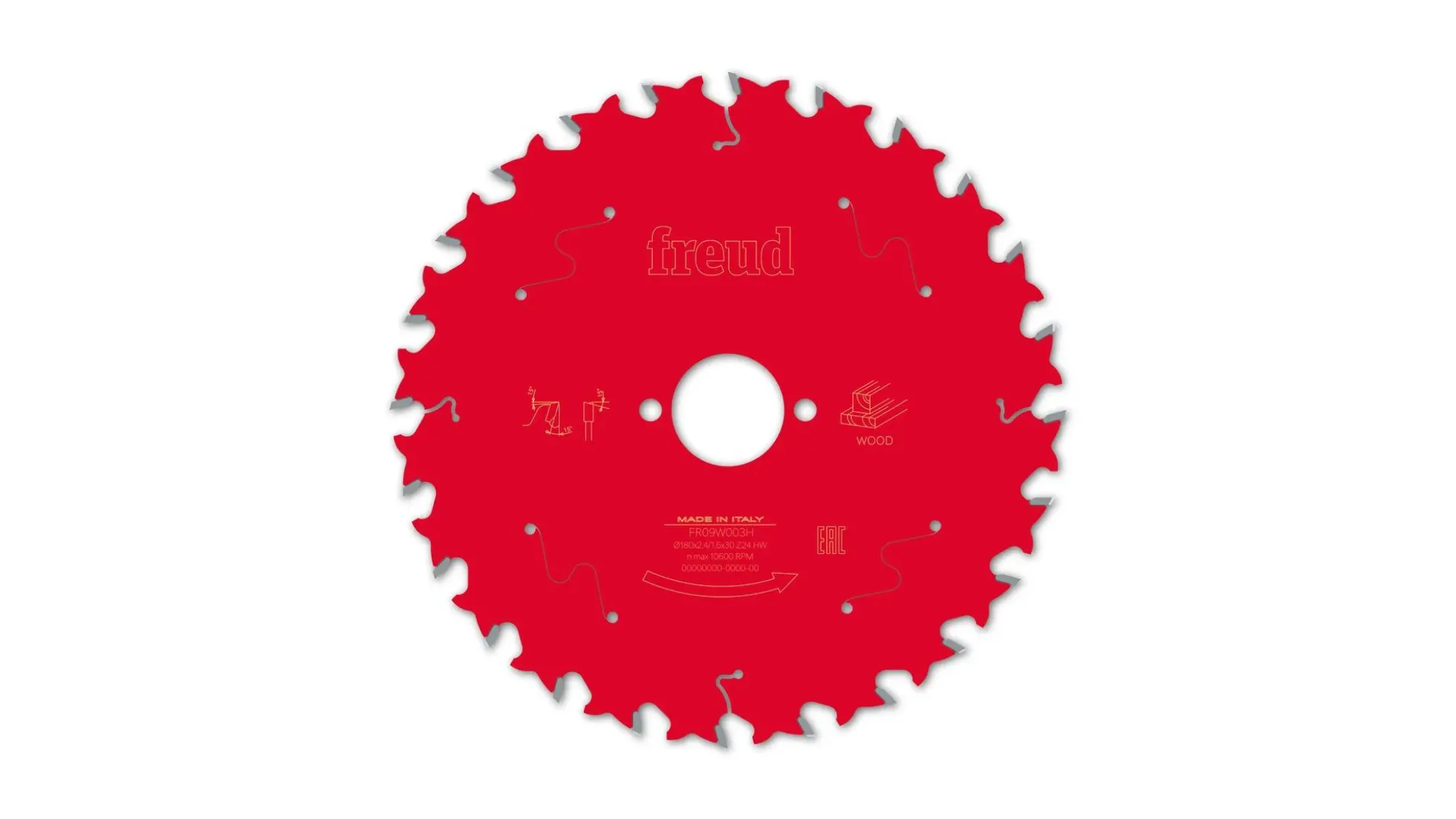 Kreissägeblatt HM 180 x 2.4/1.6 x 30 mm, Z=24