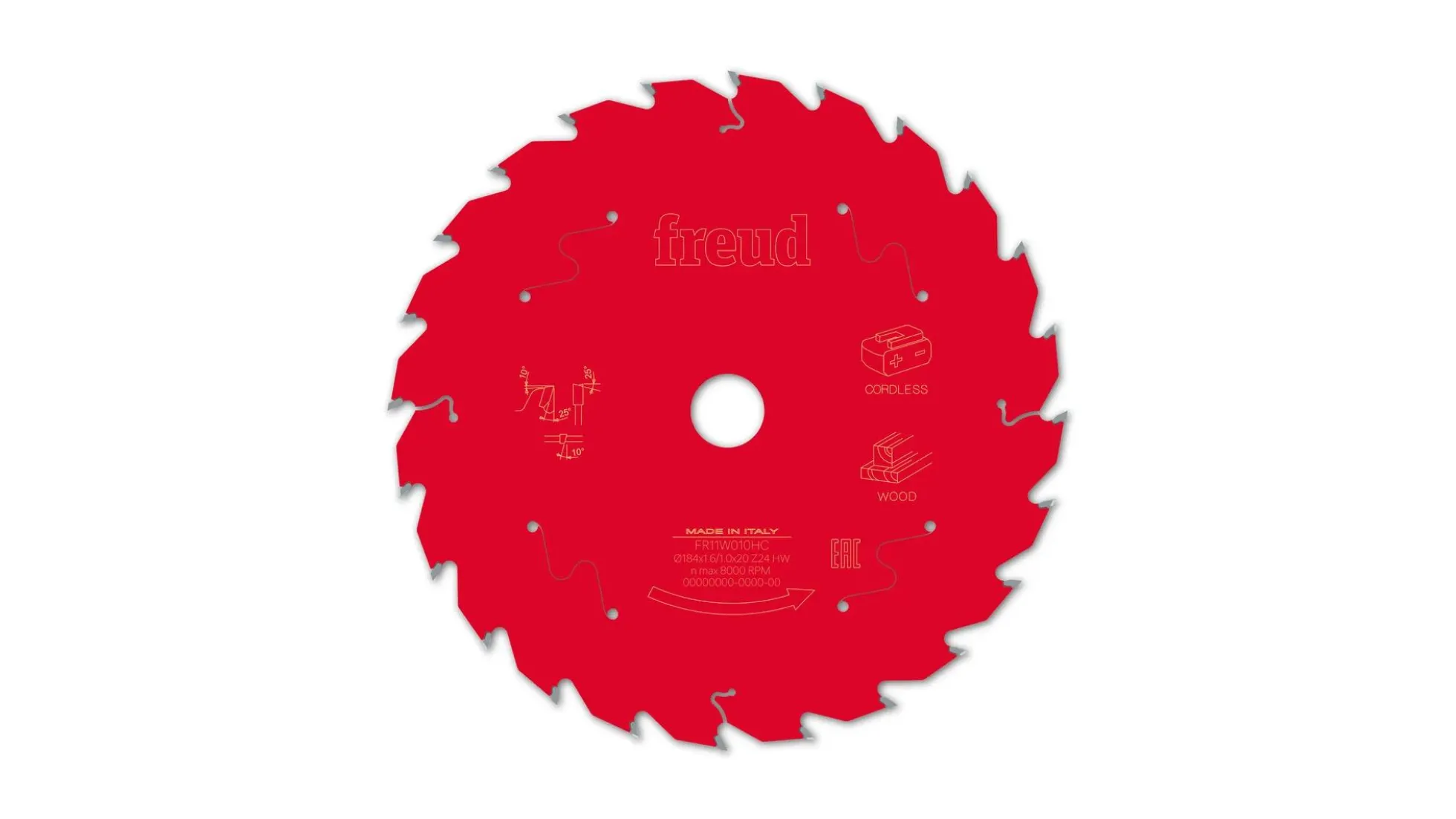 Kreissägeblatt HM 184 x 1.6/1.0 x 20 mm, Z=24