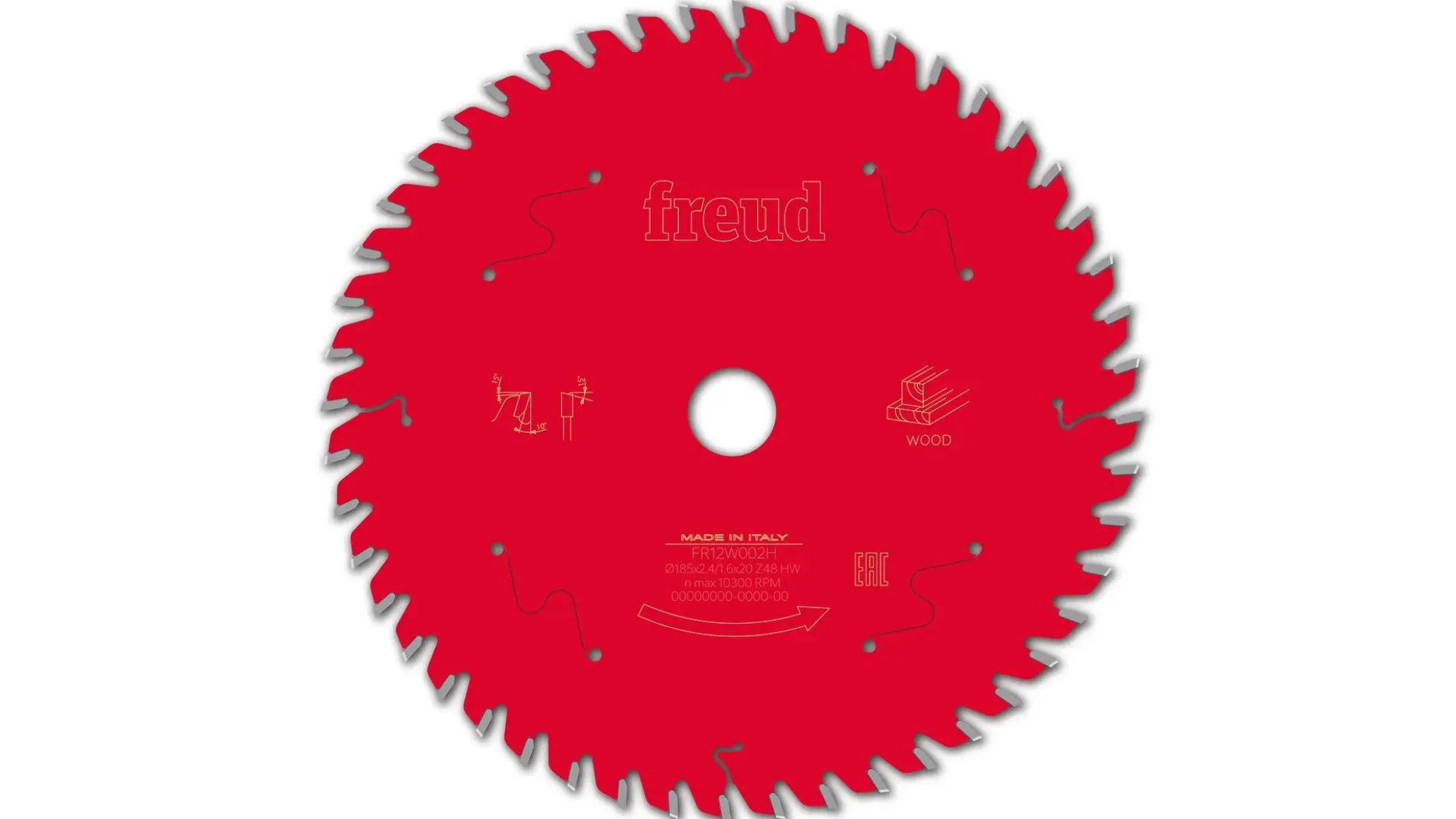 Kreissägeblatt HM 185 x 2,4/1,6 x 20 mm, Z=48