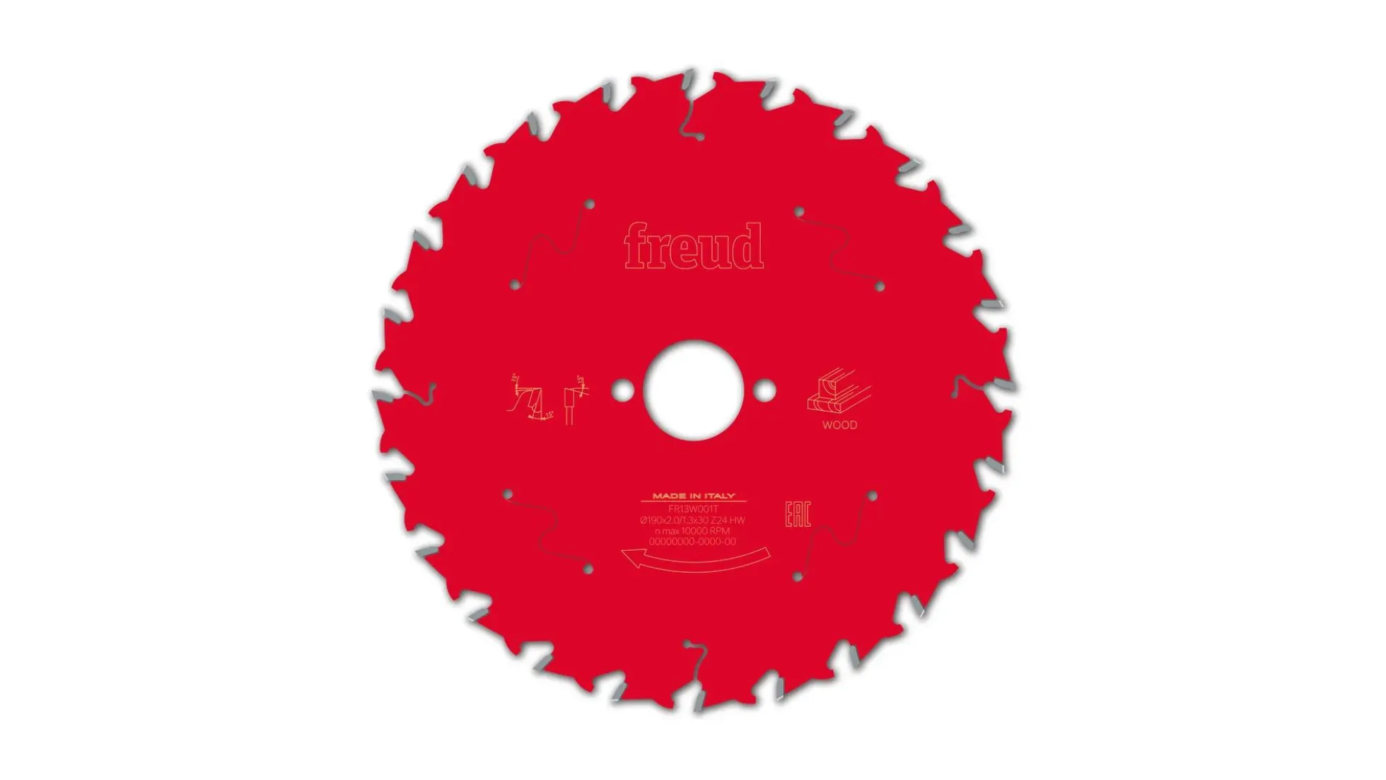 Kreissägeblatt HM 190 x 2.0/1.3 x 30 mm, Z=24