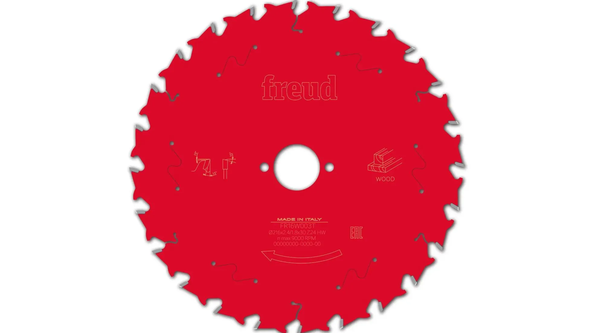 Kreissägeblatt HM 216 x 2,4/1,8 x 30 mm, Z=24