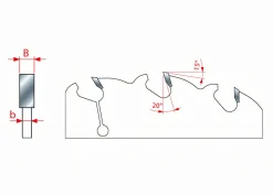 Kreissägeblatt HM 250 x 2,2/1,6 x 30 mm, Z=20+2