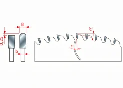 Kreissägeblatt HM 250 x 2,8/2,2 x 30 mm, Z=100 TFZ