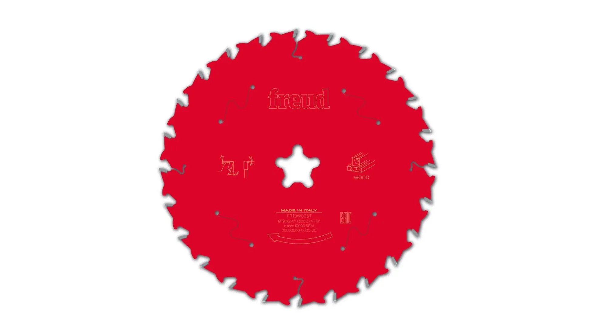 Kreissägeblatt HM 190 x 2.4/1.6 x Star, Z=24