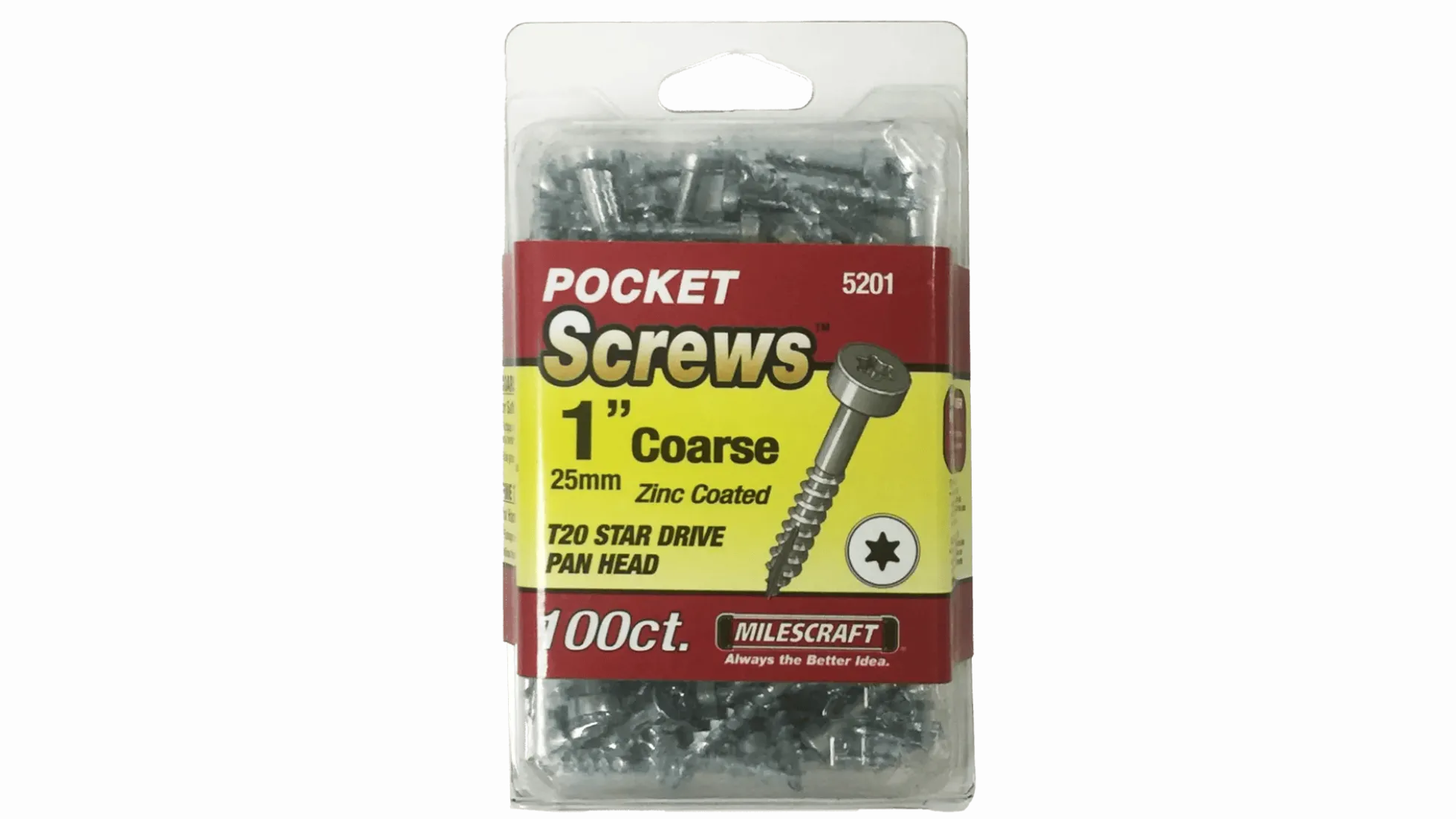 Milescraft Schrauben 1" für PocketJig 100 St. grob