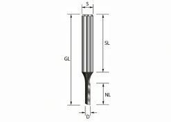Nutfräser HW (HM) D3, AL12,7, S8