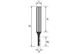 Nutfräser HW (HM) D4, AL10, S8