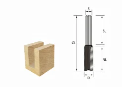 Nutfräser HW (HM) D12 x AL32 x S8
