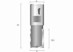 Nutfräser HW 20x45mm Innengewinde M12x1