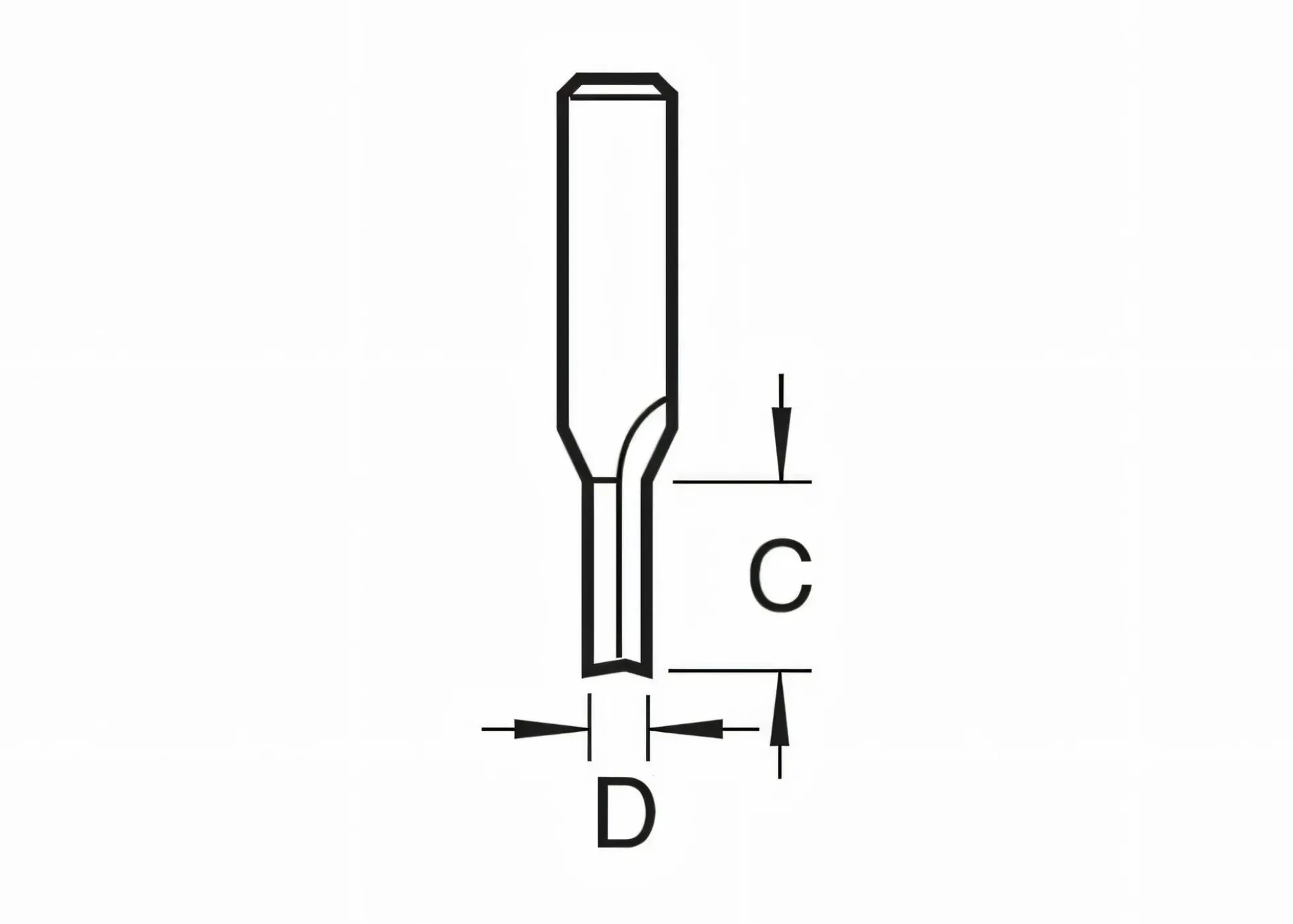 Nutfräser HW Z2 D: 3,2mm GL: 43mm